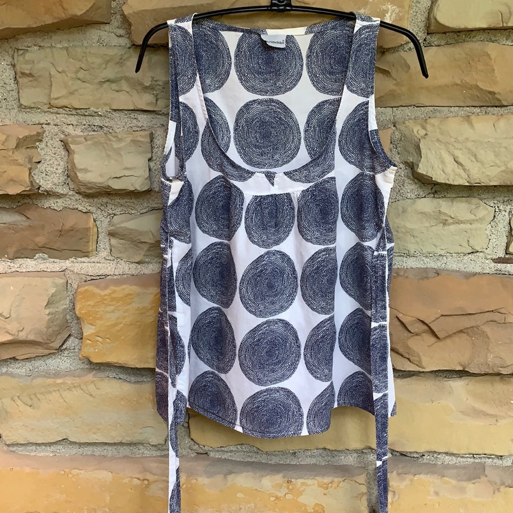 Marimekko Blue Flower Detail Tank Top
